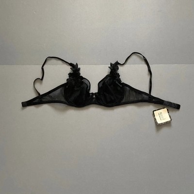 Neu mit Etikett Marvel by La Perla Vintage absoluter schwarzer Bügel-BH 2B IT/34B UK-US/75B
