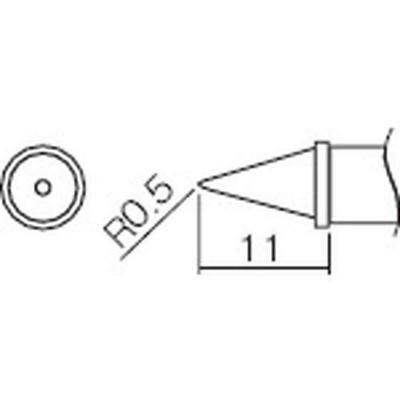 HAKKO Lead-free T2 type soldering iron tip T12WB2