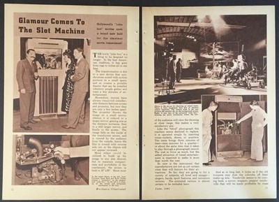 Vis-O-Graph Hollywood's Movie Video Juke Box 1941 vintage pictorial