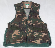 VINTAGE GAME WINNER WOODLAND CAMO HUNTING VEST MEN M 38 40 UTILITY MESH L978