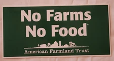 🌽🚜🌽 No Farms No Food Sticker 🌽🚜🌽 American Farmland Trust Support 🌽🚜🌽
