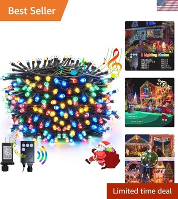 82FT 200 LED Christmas Lights Outdoor, Indoor String Lights with Music, Motio...