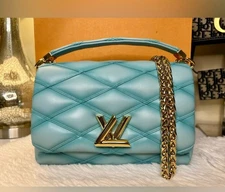 Louis Vuitton GO-14mm Lamb Leather Top Handle Bag Women Runway RARE