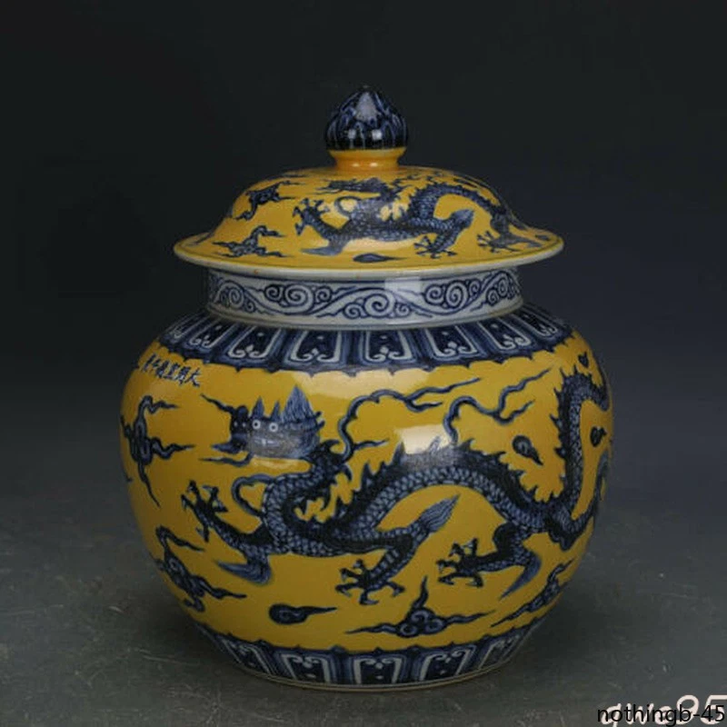 陶瓷古董中国盆黄色| eBay