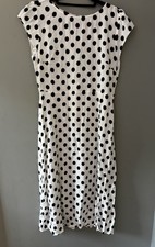Loft Women’s Black And White Polka Dot Dress Size 2