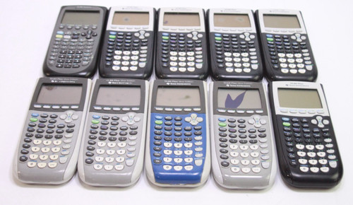 Lot of 10 Texas Instruments Graphing Calculators TI-84 Plus & Silver TI-89 As Is