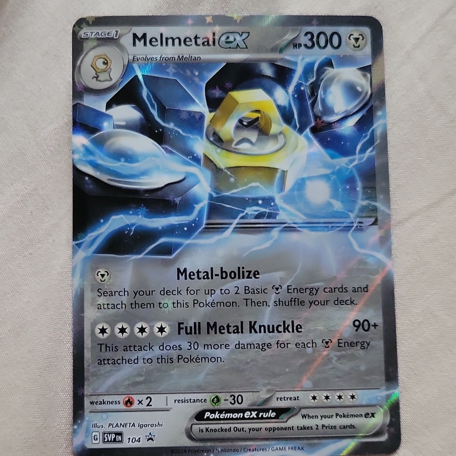 Pokémon TCG Melmetal EX Sv: Scarlet & Violet Promo 104 300 HP Holo Rare English