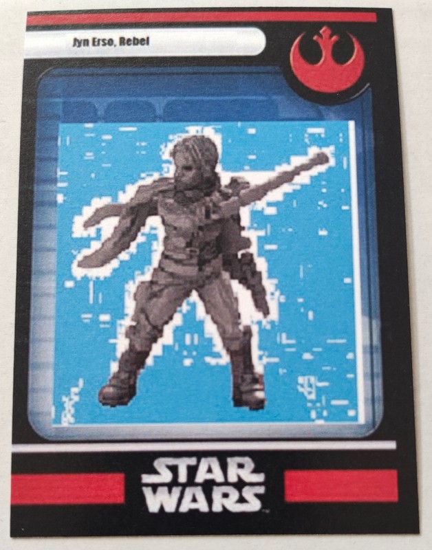 WOTC Star Wars Miniatures - Jyn Erso Ultra Rare only customizable stat Card, New