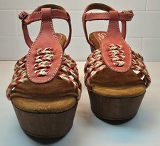 Sbicca Vintage Collection Platform Sandals US 9 EU 40 Chunk Heels Lightly Used