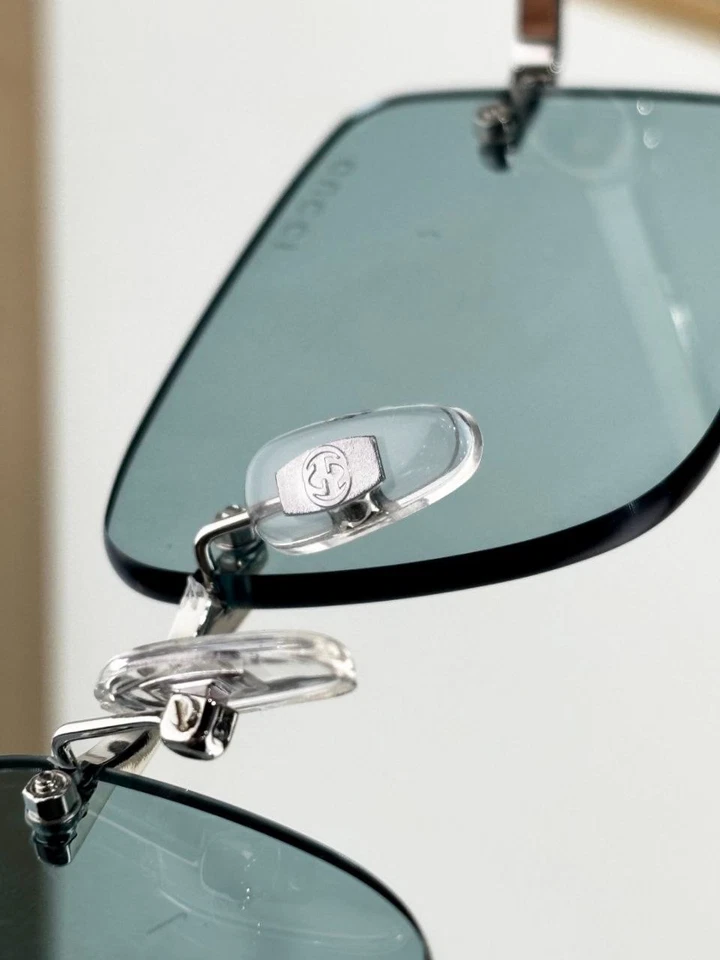 Gucci GG1703S Unisex Auténticas Gafas Gris-Azul, 55口17-140 Nuevo Foto 4 de 4