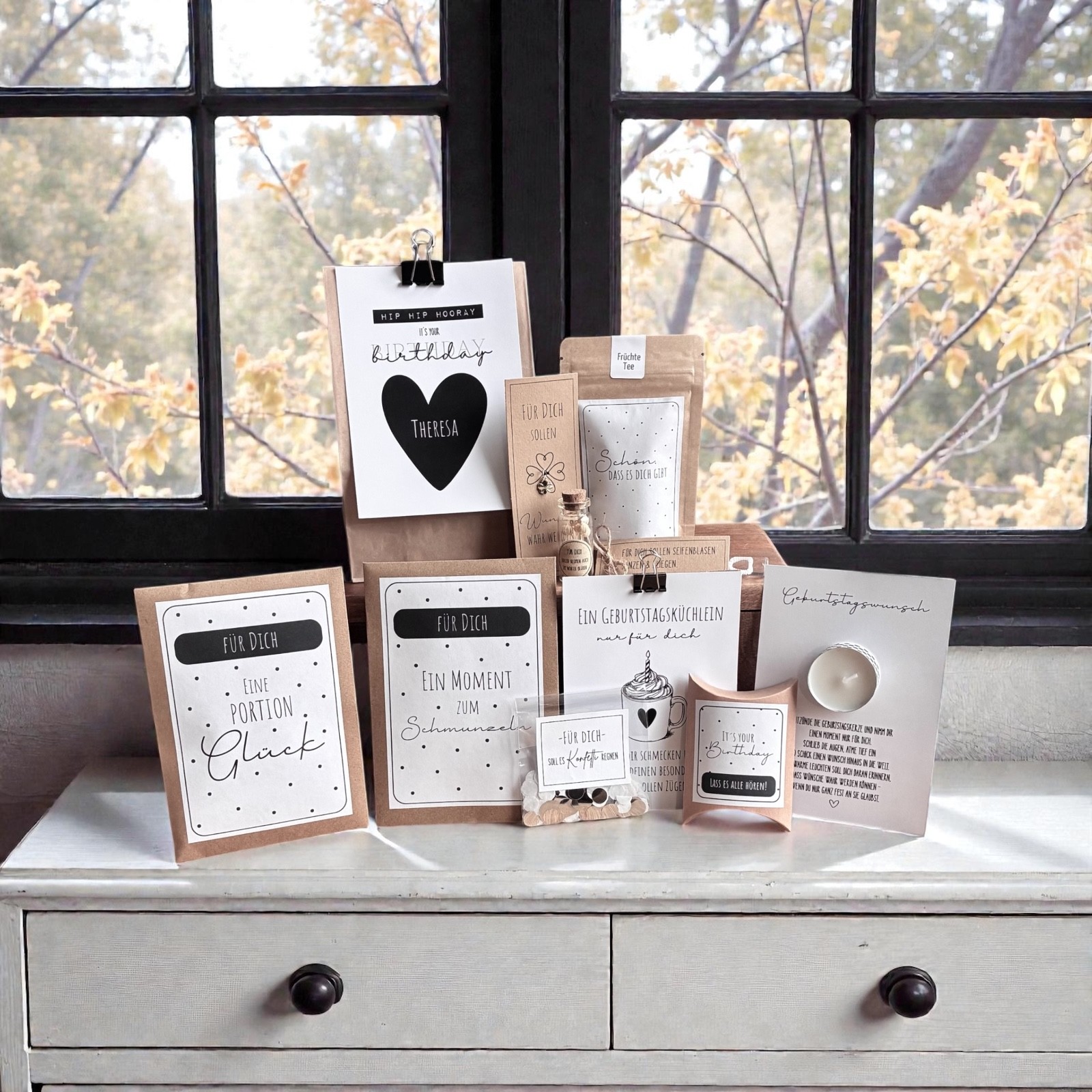 Personalisiertes und handgemachtes Geburtstagsgeschenk für Frauen, Geschenkset