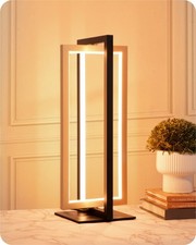 EDISHINE Touch Control Dimmable LED Table Lamp, Square Rotatable Bedside Lamp