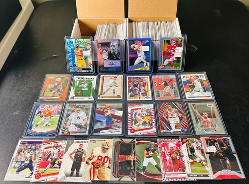 HUGE Sports CARD LOT! Jersey AUTO RC SP PRIZM LeBron James, Mahomes, Mike Trout!