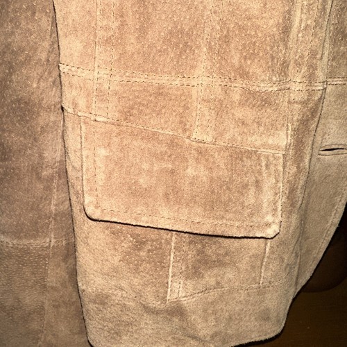 Wilsons Leather Womens Suede Blazer Jacket Brown Size Large Vintage Style NICE! - Picture 7 of 11