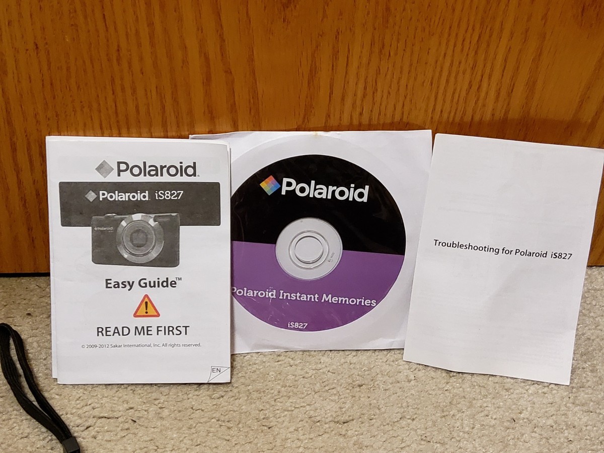 Polaroid iS827 Digital Camera Optical 8x Zoom Bundle Box Card