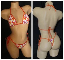 Exotic Dancer Stripper Sexy Thong Bikini Dancewear     (T1888)