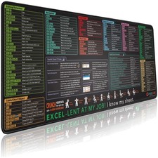 XL Excel Shortcut Keys Mouse Pad - Gaming Mat