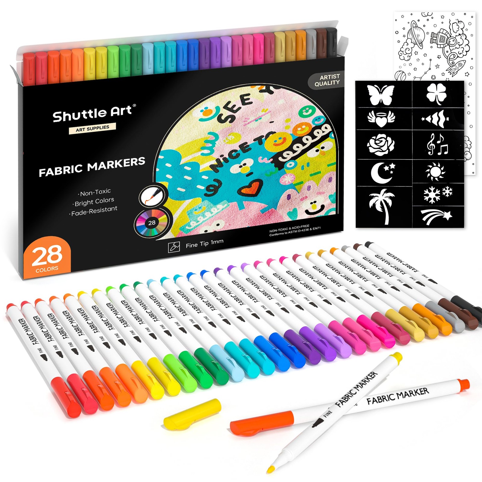 , Shirt Permanent Markers For Clothes Sneakers Jeans ...