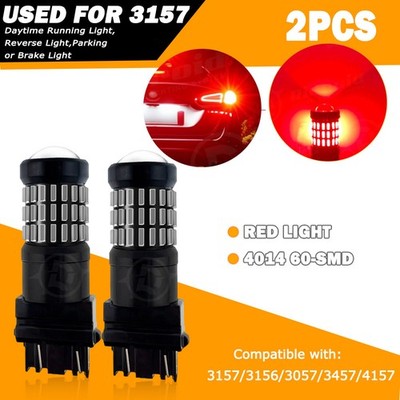 RIDROID 3157 4157 3057 Red LED Brake Tail Parking Stop Light Bulbs Super Bright