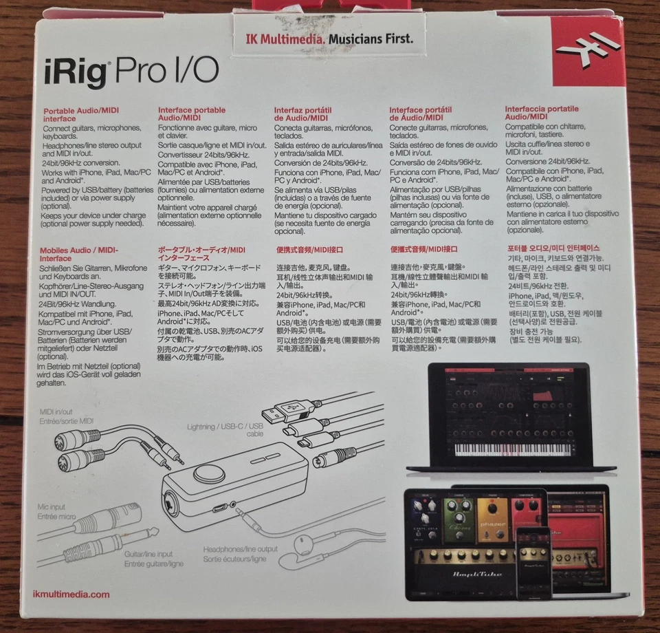 IK Multimedia iRig Pro I/O Universal Portable Audio/MIDI Interface - Image 2 of 4
