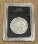 Bradford Exchange Morgan Silver Dollar 1878 REVERSE of 1879 VERY GOOD GRADE Case