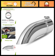 3.5 Turn Down Exhaust Tip - Chrome-plated Stainless Steel 12 Length Bolt-on