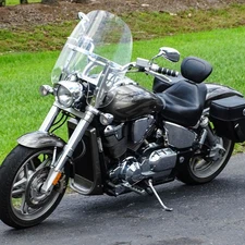 For Honda VTX1300 VTX1300S VTX1800 18"x16" Windshield 7/8" 1" Handlebar Clear