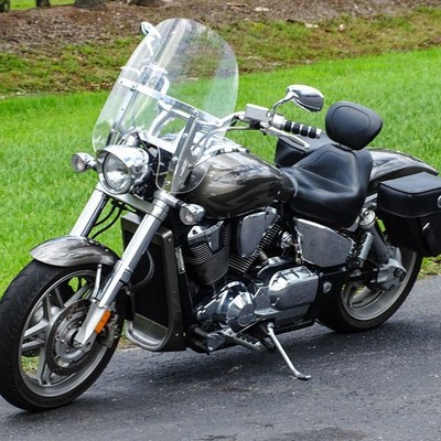 For Honda VTX1300 VTX1300S VTX1800 18''x16'' Windshield 7/8'' 1'' Handlebar Clear