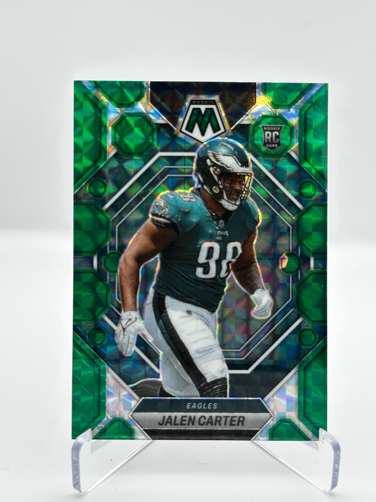 2023 Panini Mosaic - Rookies Jalen Carter #328 Green Mosaic Prizm (RC)