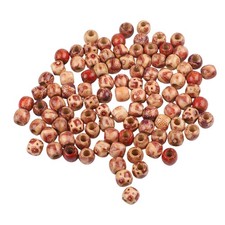 100pcs Wooden Boho Mixed Large Hole European Beads for Crafts Jewelry Making