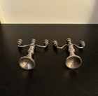 WILLIAM B. MEYERS Antique STERLING Silver Dollhouse Miniature CANDLESTICKS set — photo 6
