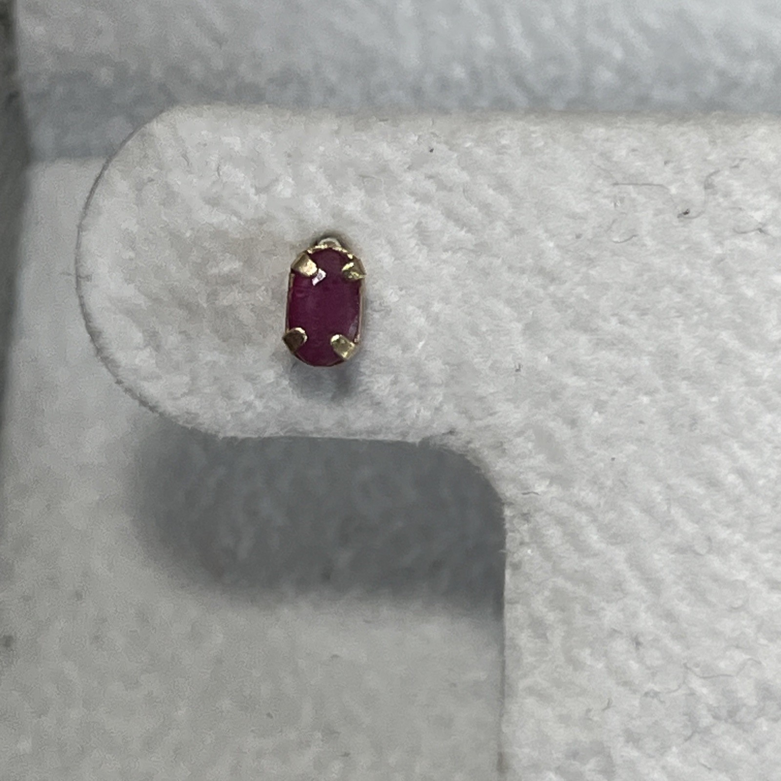 10k Gold Natural Ruby Studs - image 2