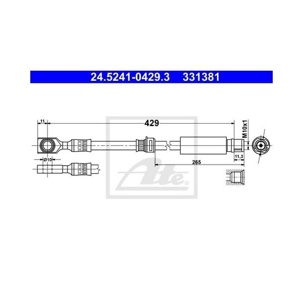 ATE Bremsschlauch Vorne FüR Opel Astra Meriva Zafira-image
