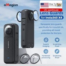 Snap-on Quick Release Mount Lens Guards Protector Cover Lens Cap for Insta360 X4