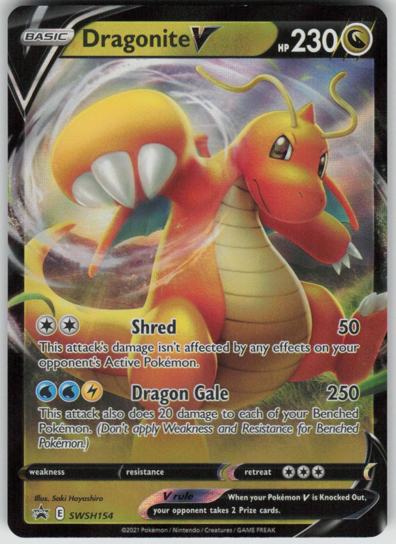 Pokemon Dragonite V - Promo SWSH: Sword & Shield Promo Cards SWSH154 NM