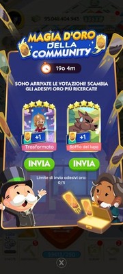  Monopoly Go Golden Blitz Stickers 5  Transformed & 5 Howling Wolf  