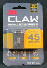 3M CLAW Strong Durable Drywall Picture Hanger Trusted Strength up to 45 Pounds