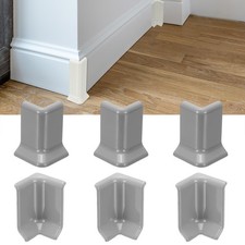 2.2 Inch 3 Inside  3 Outside Self Adhesive Baseboard Corner Blocks Gray 