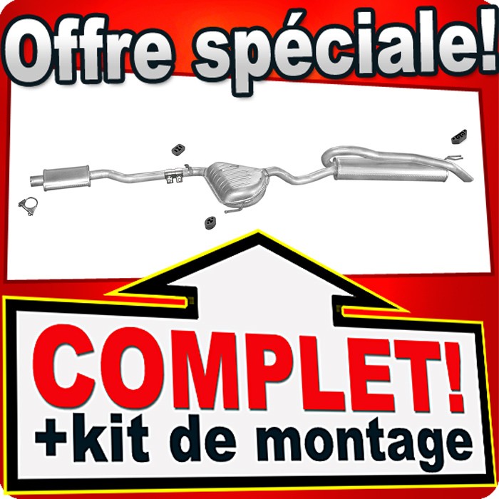 Silencieux d'échappement pour FIAT MAREA 1.8 16V berline et break de 1996 à 2002