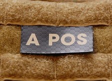 A POS Blood Type IR Patch Infrared US Army Navy Air Force SEAL USN USAF Hook