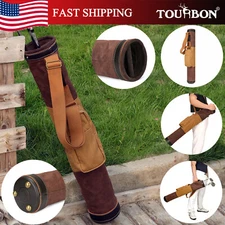 TOURBON 2 Ways Golf Club Carry Bag Course Training Sunday Travel Tool Pocket US