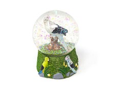 Schneekugel Poly - Wellensittich blau