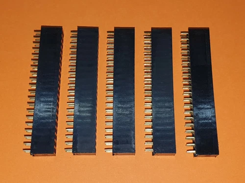 5x 40 Pin Buchsenleiste (2x20) RM 2,54mm, ARDUINO / RASPBERRY PI
