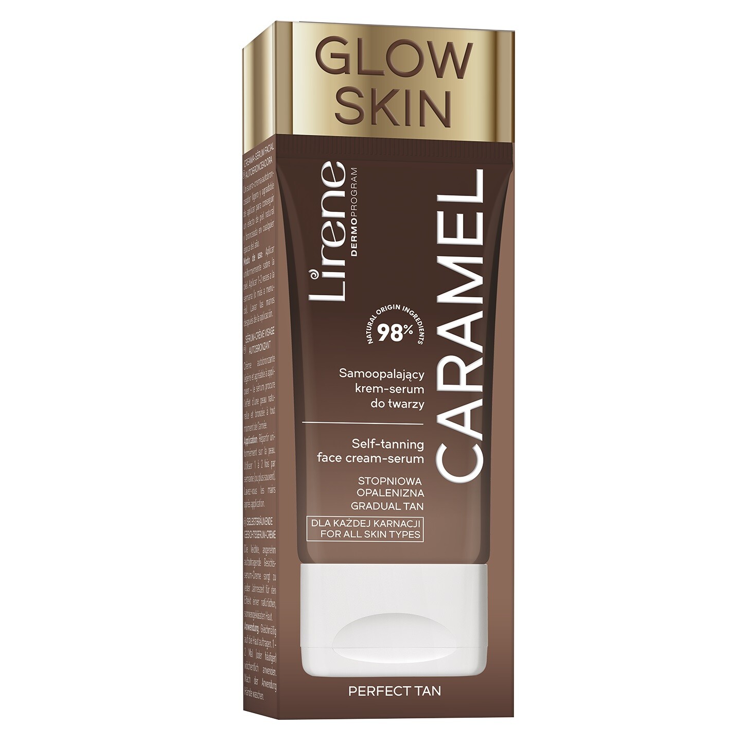 5900717084100 Крем-сыворотка Perfect Tan samoopalający do twarzy Caramel 50 мл Lirene