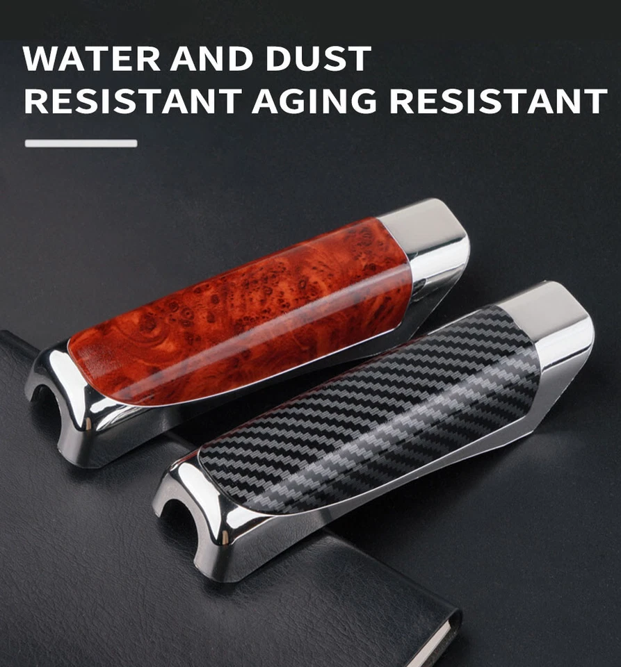 Cubierta protectora de freno de mano de coche decoración grano caoba freno de mano cala accesorios Foto 2 de 4