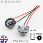 2x BA15S 1156 Plastic Wired Light Bulb Socket Holder P21W Cars Vans TRUCKS LED/