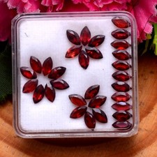 31 Pcs Natural Mozambique Garnet Marquise Cut 6mmx3mm Untreated Loose Gemstones