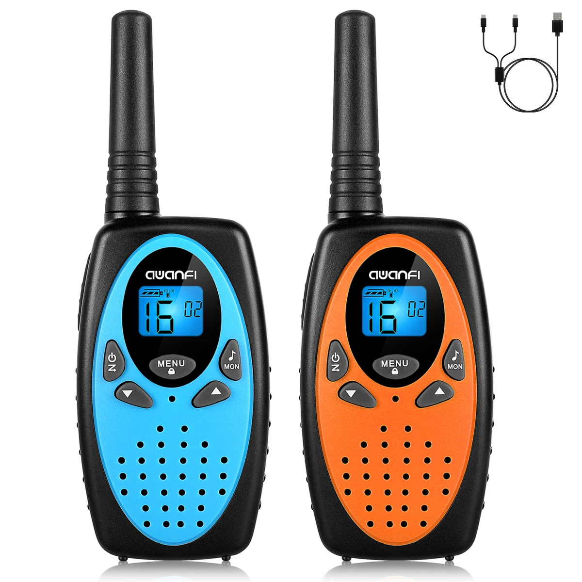 2x Baofeng Walkie Talkie 5KM BF-88E Sprechfunkgeräte Handfunkgerät Set 16Kanäle