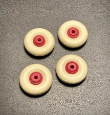 4 Rubber TIRES w/ hubs 1-3/8" HUBLEY Champion Kenton Cast Iron new with old look