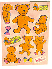 CHOU CHOU AUFKLEBER BÄR 11 TEILIG - STICKER 11 PIECES ZAPF CREATION KLEBEBILDER